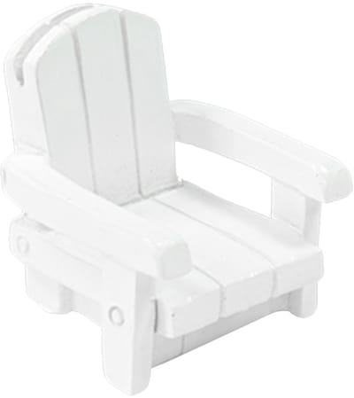 HOBI - Naamkaartjeshouder van hars witte strandstoel 4 x 4,5 cm tafeldecoratie