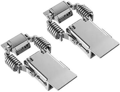 Veersluiting Grendel - Hasp Sluiting - Kisten Vastzetten - Roestvrij Staal - 2 Stuks - Zilverkleurig