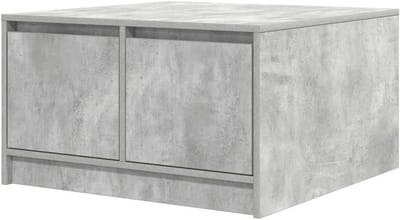 Salontafel met laden - Houten bijzettafel - Woonkamer opruimen - Veel opbergruimte - 70x70x40 cm - Betongrijs