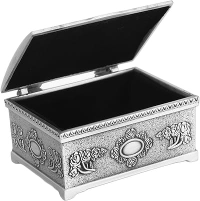 Vintage Metalen Sieradenbox - Kleine Opbergdoos voor Ringen, Oorbellen en Kettingen - Antieke Schatkist voor Sieraden en Herinneringen voor Vrouwen en Meisjes