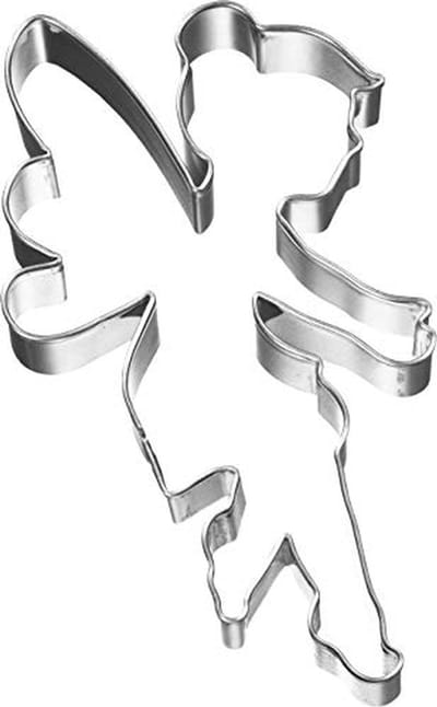 Uitsteekvorm Fee Vliegend - 11 cm - Metallic Grijs