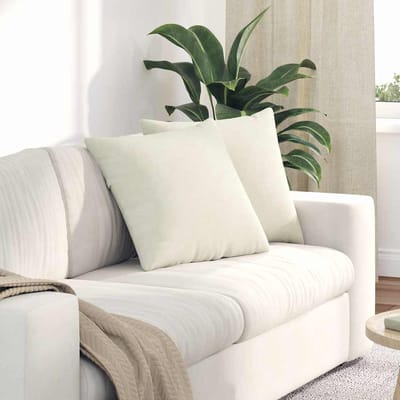 vidaXL - Zitkussens - 2 - pcs - Crème - 50 - x - 50 - cm - Corduroy - stof