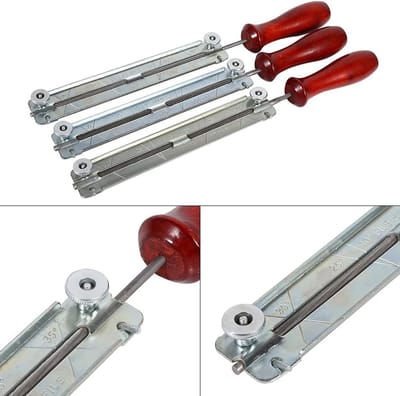 Kettingzaag Slijpset - Vijlenslijper Set - Ketting Scherp Maken - Met Houten Handvat - 4.0mm