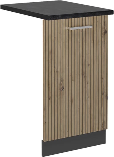 Vicco R-Line Vaatwasserfrontpaneel – 45 cm, WB Antraciet Artisanaal eiken