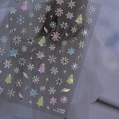 1 stuks Nagellak Stickers 3D DIY Kerst Cartoon Sneeuwvlok Kerstman Nagellak Decoratie Benodigdheden Decals to4439