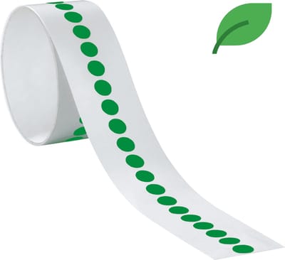 Markeringspunten stickers - groen - ecofoil - 100 per rol