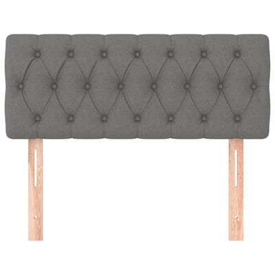 vidaXL - Hoofdbord - 90x7x78/88 - cm - stof - donkergrijs