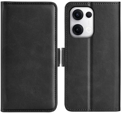 MobyDefend Hoesje - Geschikt voor Oppo Reno13 - Luxe Wallet Book Case (Sluiting Zijkant) - Zwart