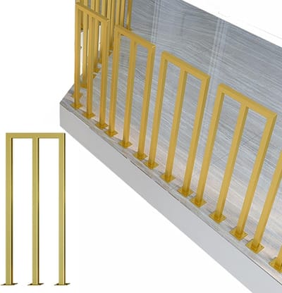 Aluminium trapleuning - Veiligheidsreling trap - Veiligheid verbeteren - M-vorm ontwerp - 90 cm - Zwart