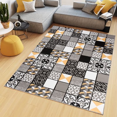Tapiso Maya Vloerkleed Grijs Modern Woonkamer Kleed Tapijt Maat- 80x150