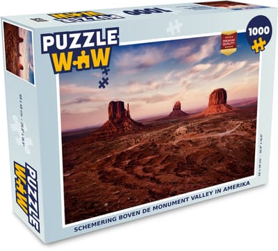 Puzzel Schemering boven de Monument Valley in Amerika - Legpuzzel - Puzzel 1000 stukjes volwassenen