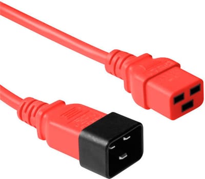 ACT Netsnoer C19 - C20 rood 1,8 m AK5090