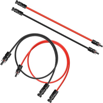 Verlengkabel voor zonnepanelen 20 m 4 mm² met vrouwelijke en mannelijke connector