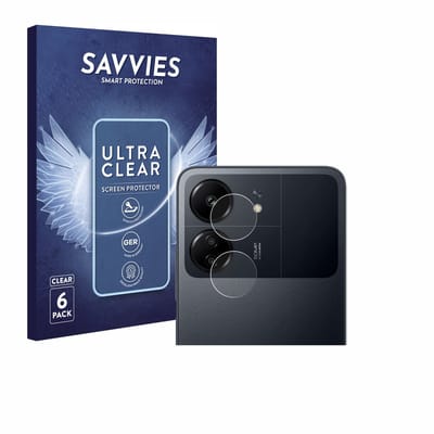 Savvies - Screenprotector voor Xiaomi Poco C65 (ALLEEN Camera Lens) - Folie Beschermfolie transparant 6 Stuks
