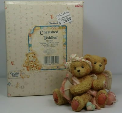 Cherished teddies beeldje cupid boy and girl