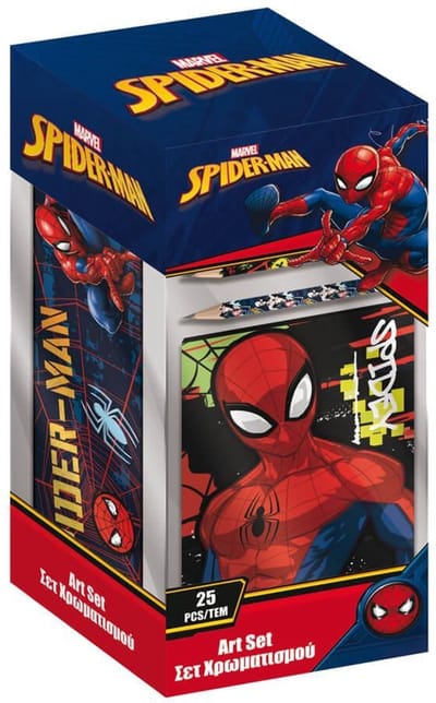 Marvel Spider-Man Kleurset 25-delig – Inclusief Etui (blik) – Creatieve Knutselset voor Kinderen
