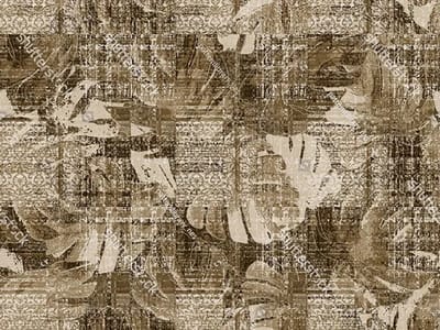 Vinyl | Vloerkleed vinyl | Leavy brown | 95x145 cm