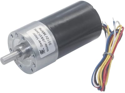 Kleine Motor - DC Motor - Continu Gebruik - Koperen Wikkelingen - 37mm Diameter - Zilver