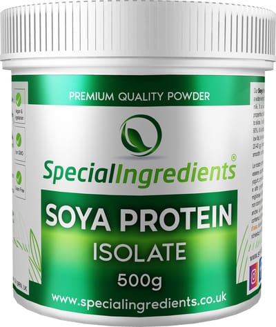 Soja Proteïne Eiwit Isolaat Poeder - 500 g - Soya Proteine - Plantaardig Eiwit Isolaat - Hoog Eiwitgehalte (90%) - Vegan & Lactosevrij - Perfect voor Sport & Bakken - Moderne Gastronomie - Moleculair Koken - Hersluitbare Pot - Recycled Plastic
