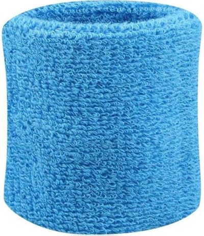 Zweetbandjes pols - Zweetbanden - Zweetband pols - Unisex - Set van 2 stuks - Lichtblauw - Able & Borret