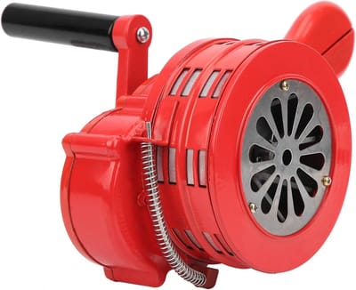 Draagbare Sirene - Luchtalarm Handhoorn - Noodsituaties Waarschuwen - Handmatig Aangedreven - 23x14x23 cm - Rood