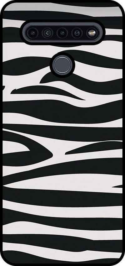 Smartphonica Telefoonhoesje Geschikt voor LG K41S met zebra opdruk - TPU backcover case zebra design - Zwart Wit geschikt voor LG K41S