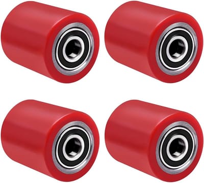 Set van 4 Heftruckwielen Polyurethaan 80x100 mm met Kogellagers Max. 700 kg