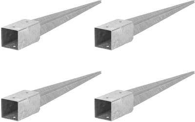 Set van 4 Haken voor Schuttingpalen 70x70 mm Lengte 750 mm Verzinkt