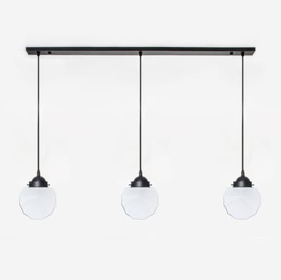 3 x Johanna lampen aan plafondbalk Moonlight - Art Deco Trade
