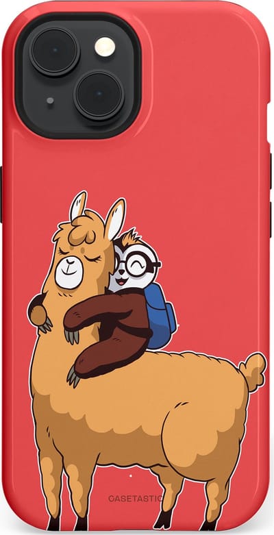Casetastic hoesje geschikt voor Apple iPhone 15 - MagSafe - Dubbellaagse bescherming - Lui en lekker - Fashion Case - Koraal Goud