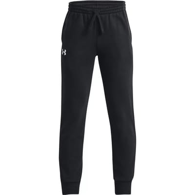 Under Armour UA Rival Fleece Joggers-BLK Jongens Sportbroek - Zwart - Wit