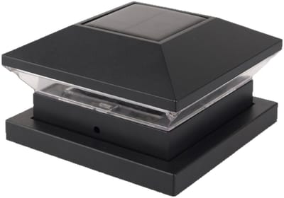 Zonnepaneelhoes voor paal - Zwart - IP65 waterdicht - 13,3*13,3 cm - 1200 mAh