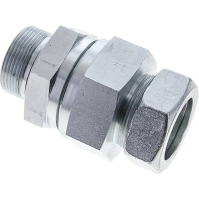 42L (M52x2) & G1-1/2'' Regeling-Uit Elektrolytisch verzinkt Stalen Terugslagklep Snijring Buitendraad 1-100 bar ISO 8434-1