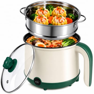 DMG Supply Noodle Pan - Wit - Hotpot - Noodle Kom - Elektrische Pan - 1,8 L - Multicooker