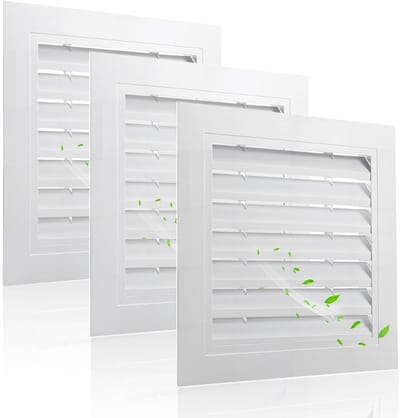 Dailygoods- Ventilatieafdekking Robuust Aluminium - Ventilatierooster Vierkant - Ventilatieopeningen - Decoratie - 30 x 30 cm - Duurzaam