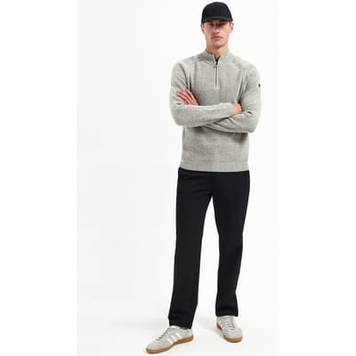 No Excess Pullover Half Zip 2 Colored Chenille Kit Maat: L | Sweaters Outlet | Heren | Grijs