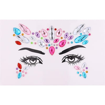 Strass Gezicht Decoratieve Stickers Podium Make-up Stickers Kristal Decoratieve Stickers Oogmake-up SY002MIXED