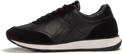 FitFlop Retro-Q FF Metallic-Fabric/Suede Sneakers Dames Sneakers - Zwart