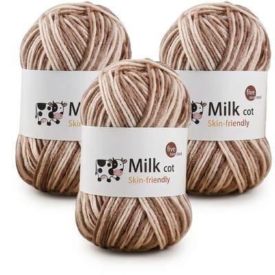 Kaki bruin garen set 150g 3 bollen gemêleerd verloop garen voor haken en breien unisex dik zacht garen voor sjaals mutsen en kleding DIY projecten