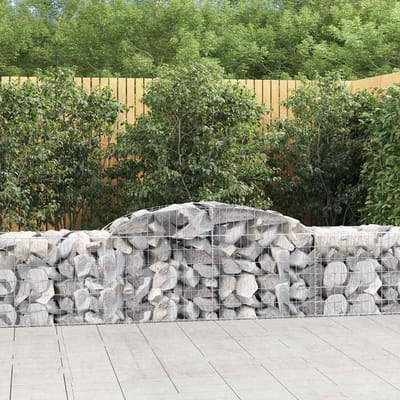 vidaXL - Schanskorven - 11 - st - gewelfd - 300x50x60/80 - cm - gegalvaniseerd - ijzer