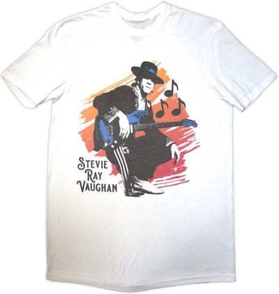 Stevie Ray Vaughan - Stevie Heren T-shirt - S - Wit