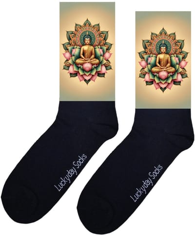 Luckyday Socks - Unisex sokken - Gautama Budda - cadeau sokken - Maat 37-44