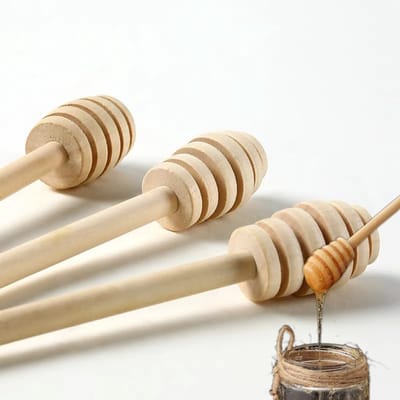 Houten Honing Menglepel Set van 3 - Mini Honinglepels voor Honing, Jam en Doseringsdoeleinden