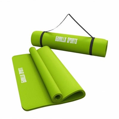 Gorilla Sports Yogamat Deluxe - 190 x 60 x 1,5 cm - Fitnessmat - Lime Groen