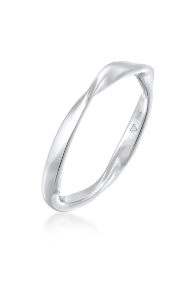 Elli - Ring - Dames band gedraaid Stack Basis in 925 sterling zilver - Dames