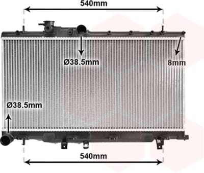 Van Wezel - RADIATOR VOOR SUBARU IMPREZA 2001-2002 45111FE100
