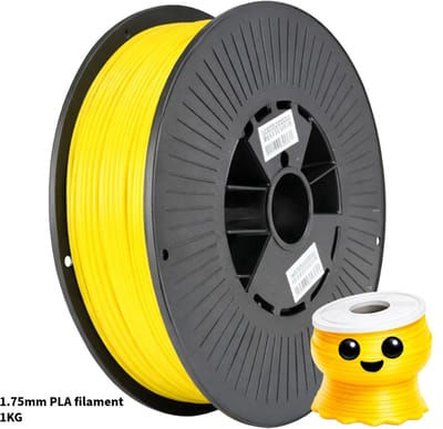 Geel PLA+ 3D Printer Filament 1.75 mm - Hoge Kwaliteit en Duurzaam - Compatibel met Creality, Bambu Lab, Esun en Andere 3D Printers - Perfect voor 3D Printen van Prototypes, Modellen en Accessoires - voor Professioneel en Thuisgebruik