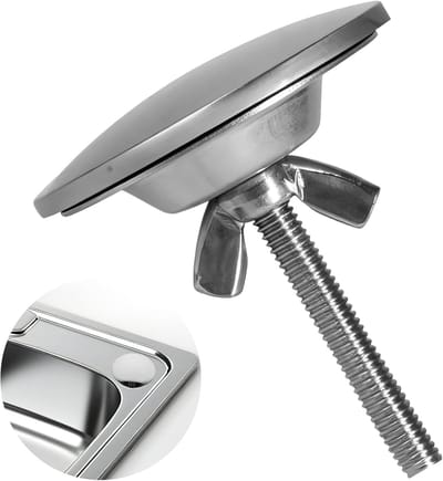 RVS Chroom 50mm Gaatjesplug voor Keuken- en Badkamerwastafel, Blind Stop, Duurzame Afdekking voor Gaten in Wastafels