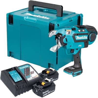 Makita DTR 181 RGJ accu-wapeningsverbinder 18 V 0,8 mm borstelloos + 2x accu 6,0 Ah + oplader + Makpac