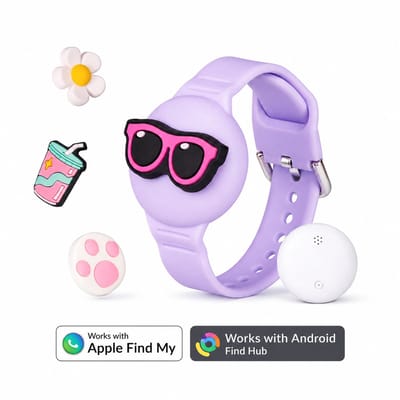 Kinderhorloge - gps armband – werkt met Android Find My Hub - Kinderhorloge met gps - Bluetooth Tracker – Kinderhorloge jongen - Kinderhorloge meisje - Waterdicht – Inclusief tracker - Met geluidssignaal
